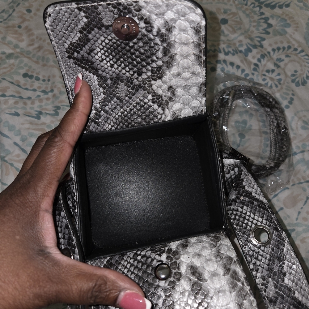 Snakeskin Patterned Handbag